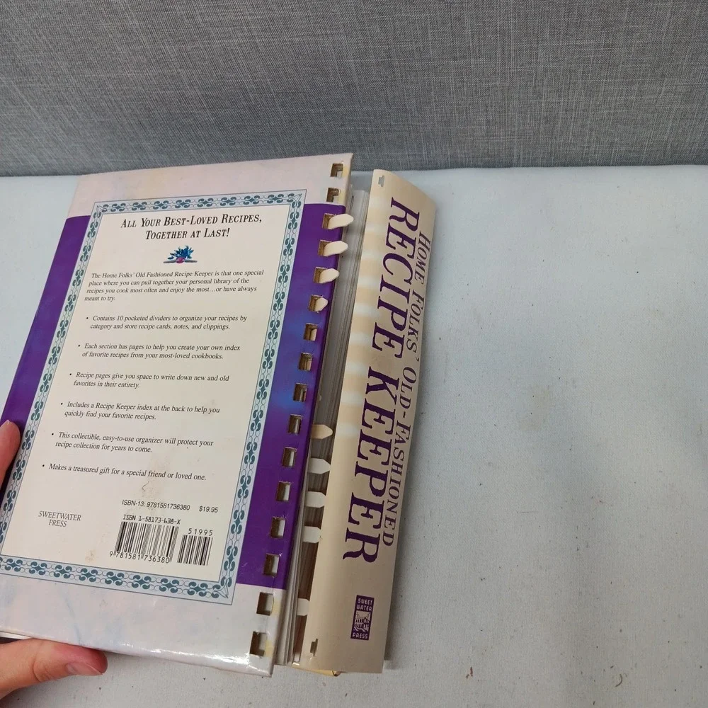 Home Folks Old Fashioned Recipe Keeper Sweetwater Press Vintage Blank Cookbook